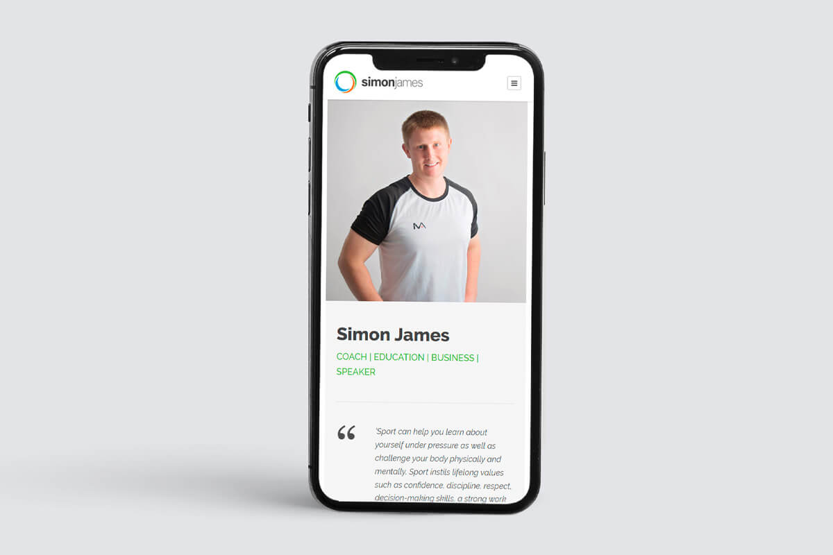 Simon James Website Design - Phone